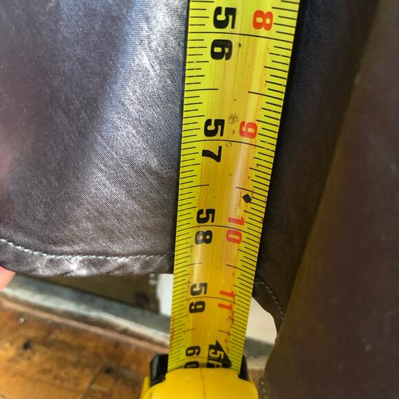 Vintage Bebe Moda Charcoal Silky Cowl Neck Maxi Gown Size 8 Made in USA 90s - Picture 9 of 11